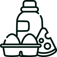 Pictogram: rundvlees en melk